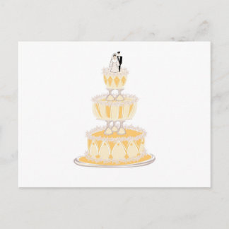 Decorated Wedding Cake Postcard