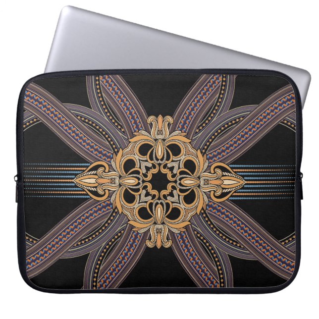 Decorated with elegant and luxurious patterns. Roc Laptop Sleeve (Front)