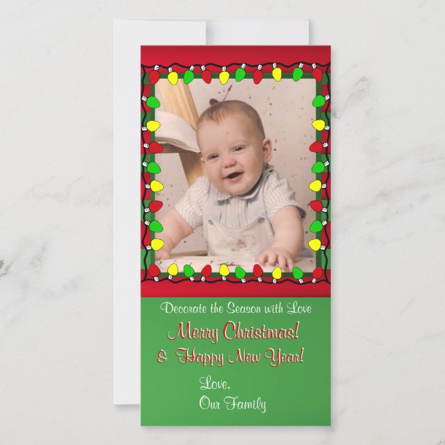 Decorated with Love/ Photo greeting card (Front)