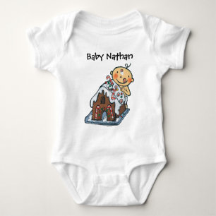 Decorating a Gingerbread House for Christmas Baby Bodysuit