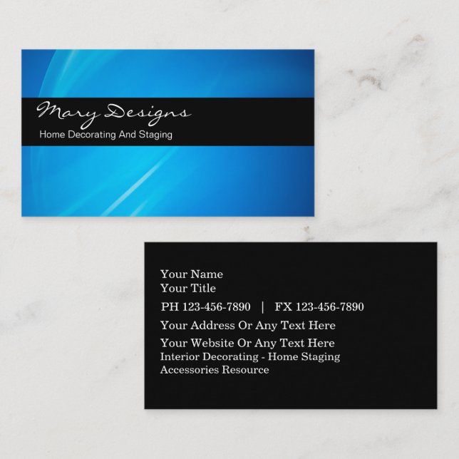 Decorating Business Cards (Front/Back)