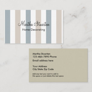 Decorating Business Modern Stripes Design Card