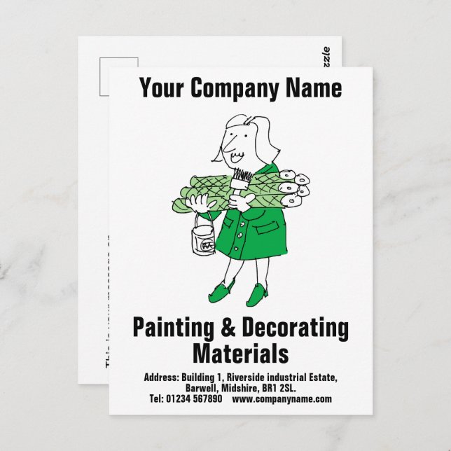 Decorating Materials or Decorating Supplies Design Postcard (Front/Back)