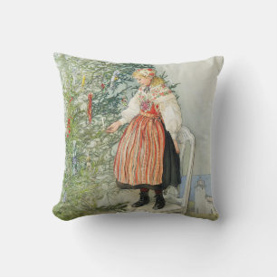 Decorating the Christmas Tree - Carl Larsson Cushion
