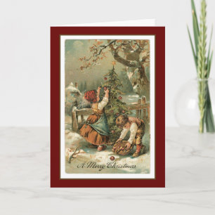 Decorating the Tree Holiday Card