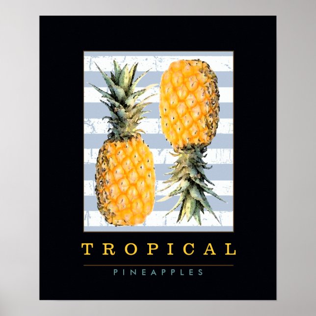 decorating with fruits . pineapples poster (Front)