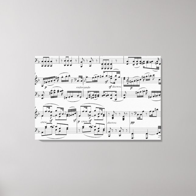 decorating with music notes canvas print (Front)