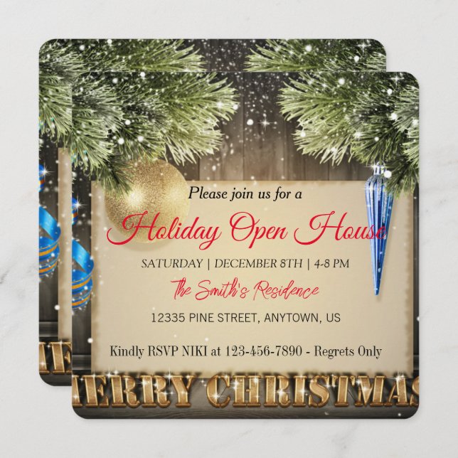 Decoration for the Christmas tree Holiday Card (Front/Back)