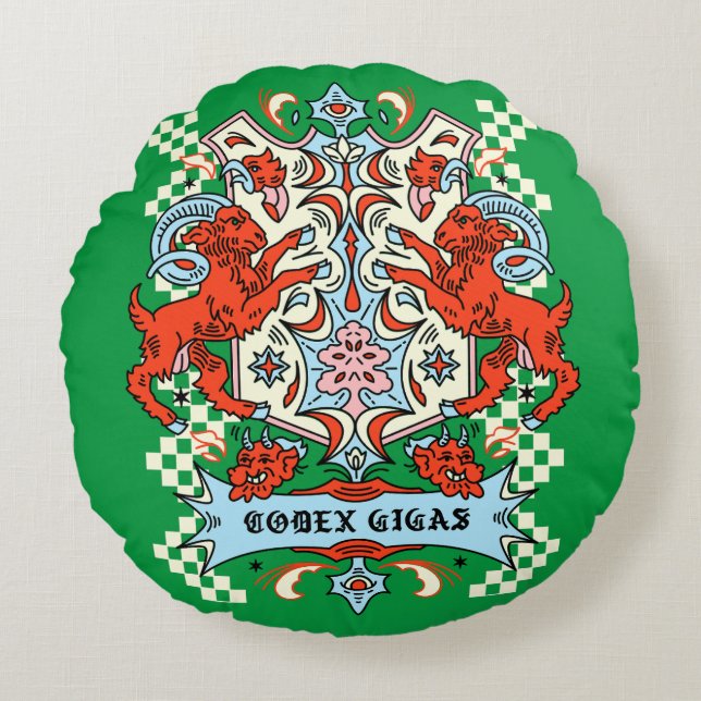 Decoration for the house round cushion (Front)