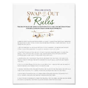Decoration Swap Out Christmas Party Rules  Photo Print
