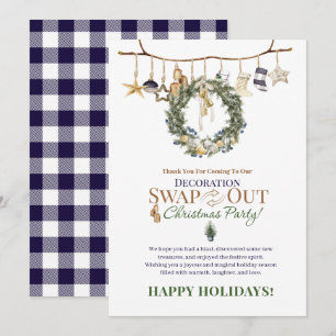 Decoration Swap Out Thank You And Christmas Card
