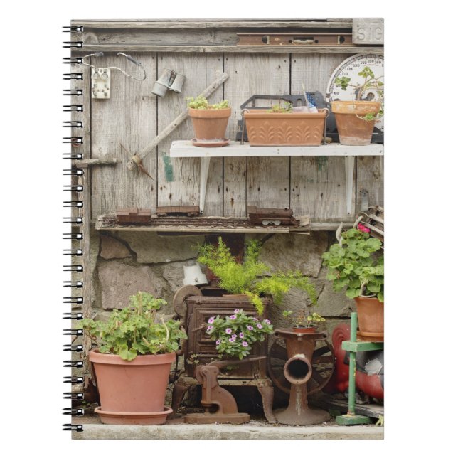 Decorations on wooden fence, Catalina Island, Notebook (Front)
