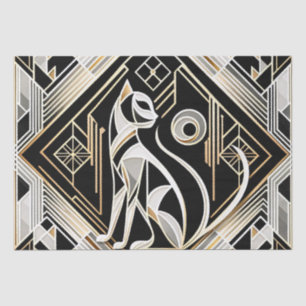 Decorative Abstract Black Cat Tissue Paper