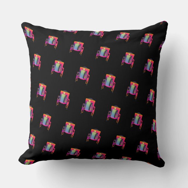 Decorative  Abstract Chair Diagonal Design  Cushion (Front)