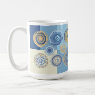 Decorative Abstract Circle Design Coffee Mug