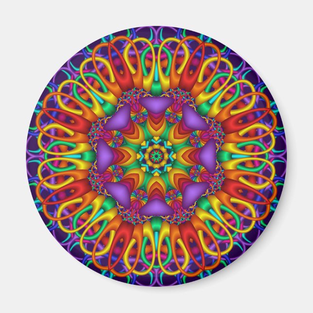Decorative abstract mandala magnet (Front)