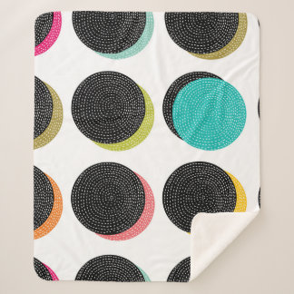 Decorative abstract polka dots in the style of the sherpa blanket