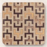 Decorative African Mudcloth Pattern Coaster<br><div class="desc">Decorative African mudcloth pattern by Norman Wyatt Jr. featuring geometric shapes that seem to fit together. Fans of Tetris or geometric shapes should make this purchase today!</div>