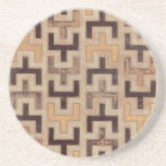Decorative African Mudcloth Pattern Coaster<br><div class="desc">Decorative African mudcloth pattern by Norman Wyatt Jr. featuring geometric shapes that seem to fit together. Fans of Tetris or geometric shapes should make this purchase today!</div>