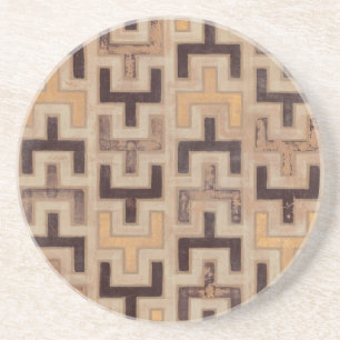 Decorative African Mudcloth Pattern Coaster