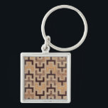 Decorative African Mudcloth Pattern Key Ring<br><div class="desc">Decorative African mudcloth pattern by Norman Wyatt Jr. featuring geometric shapes that seem to fit together. Fans of Tetris or geometric shapes should make this purchase today!</div>