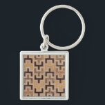 Decorative African Mudcloth Pattern Key Ring<br><div class="desc">Decorative African mudcloth pattern by Norman Wyatt Jr. featuring geometric shapes that seem to fit together. Fans of Tetris or geometric shapes should make this purchase today!</div>
