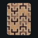 Decorative African Mudcloth Pattern Magnet<br><div class="desc">Decorative African mudcloth pattern by Norman Wyatt Jr. featuring geometric shapes that seem to fit together. Fans of Tetris or geometric shapes should make this purchase today!</div>