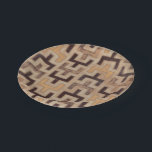 Decorative African Mudcloth Pattern Paper Plate<br><div class="desc">Decorative African mudcloth pattern by Norman Wyatt Jr. featuring geometric shapes that seem to fit together. Fans of Tetris or geometric shapes should make this purchase today!</div>
