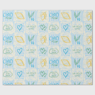Decorative Amalfi style seamless pattern Wrapping Paper