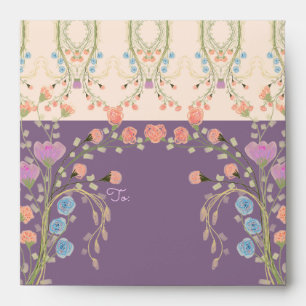 Decorative and elegant artsy floral designed envelope