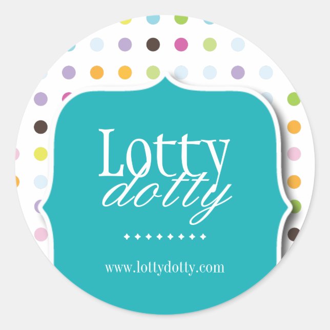 Decorative and Whimsical Polk a Dot Stickers (Front)