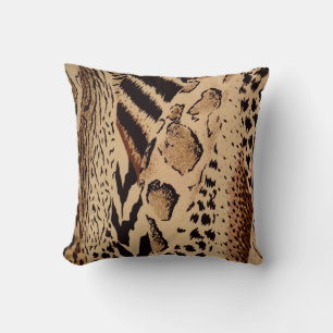 Decorative animal pattern design print texture fur cushion