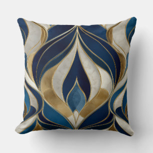 Decorative Art Deco Pattern Throw Pillow