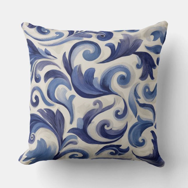 Decorative Art Deco Pattern Throw Pillow (Front)