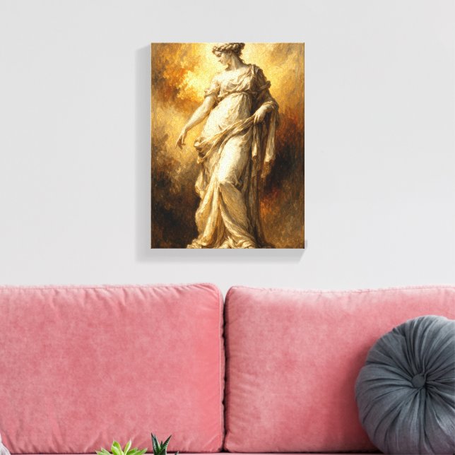 Decorative Art Panel (Antique Sphere) Art Deco Canvas Print (Insitu(LivingRoom))