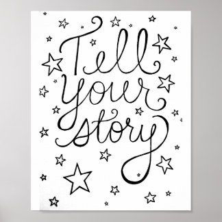 decorative art print- tell your story poster