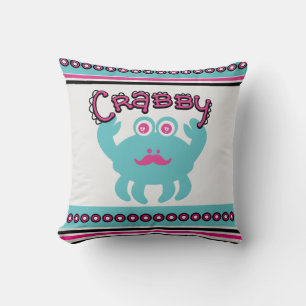 Decorative Artistic Crabby Throw Pillow