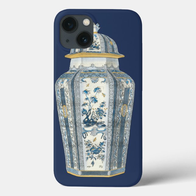 Decorative Asian Urn in Blue & White Case-Mate iPhone Case (Back)