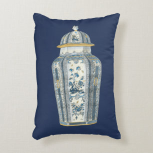 Decorative Asian Urn in Blue & White Decorative Cushion