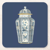 Decorative Asian Urn in Blue & White