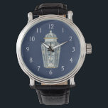 Decorative Asian Urn in Blue & White Watch<br><div class="desc">A beautiful print of a decorative Asian urn,  painted in hues of blue and white. Intricate floral designs cover the urn,  giving it a peaceful feeling. Purchase your copy today!</div>