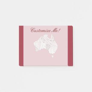 Decorative Australia Map Art Post-it Notes