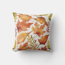 Decorative Autumn Leaves Watercolor