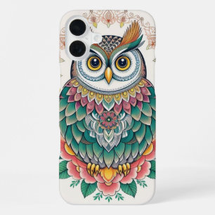 Decorative Awesome Owl iPhone 16 Plus Case