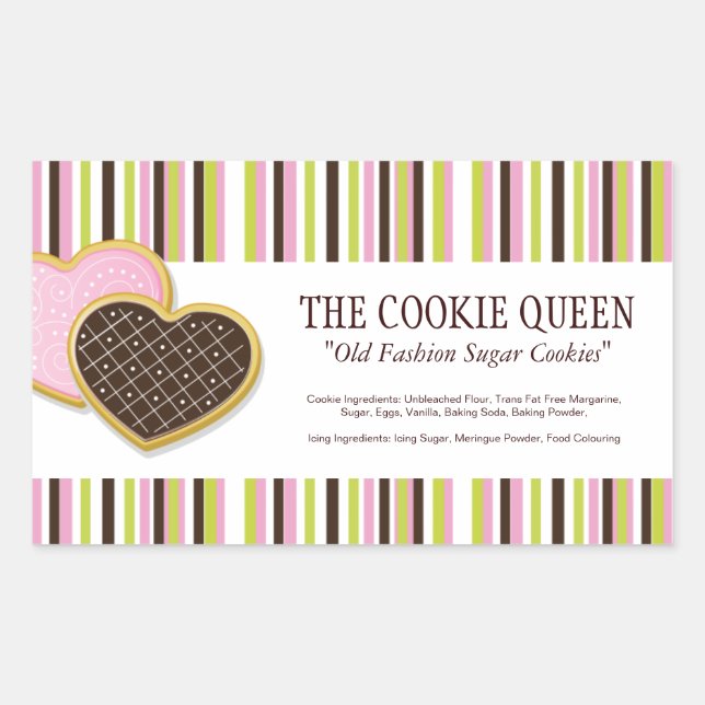 Decorative Bakery Ingredient Labels (Front)