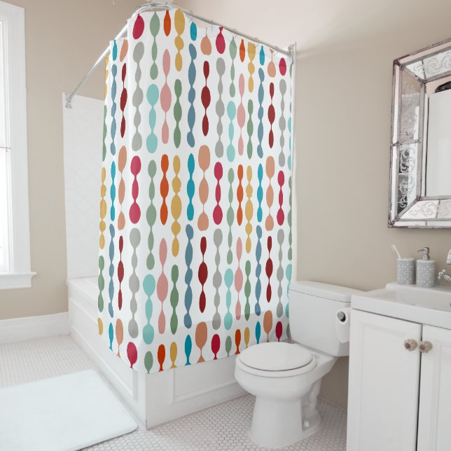 Decorative Barbells Shower Curtain (In Situ)