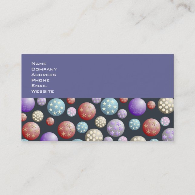 Decorative Beads Pattern Business Card (Front)