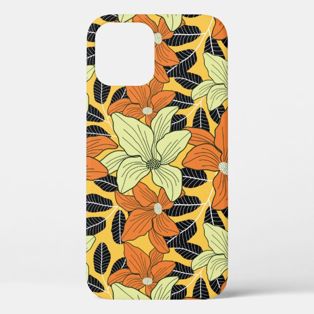 Decorative beautiful abstract modern style floral  Case-Mate iPhone case (Back)