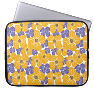 Decorative beautiful abstract modern style floral laptop sleeve