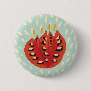 Decorative Beautiful Abstract Tulip 6 Cm Round Badge